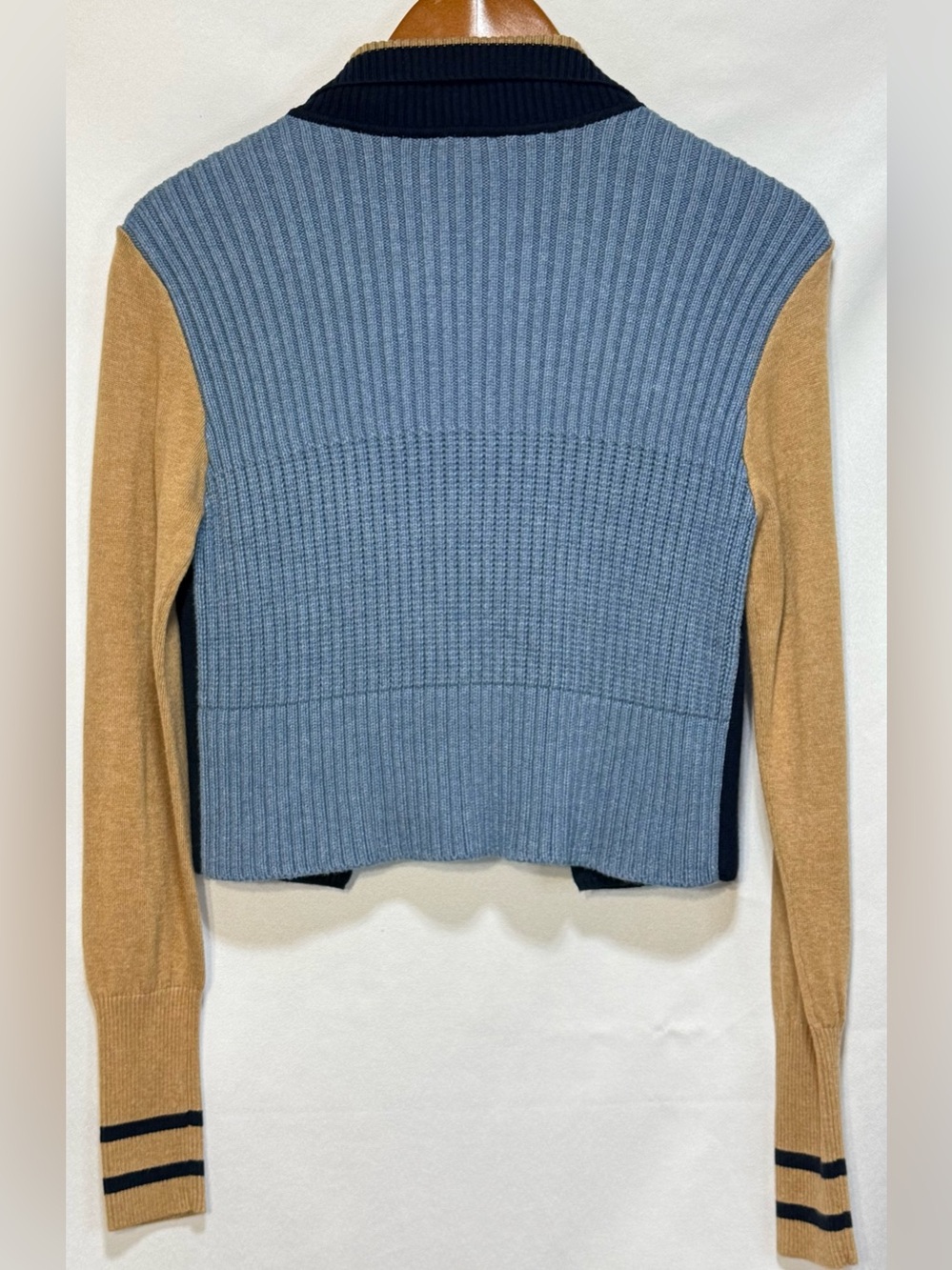 Cabi Turn Back Varsity Colorblock Cardigan Sweater Small - Picture 2 of 6